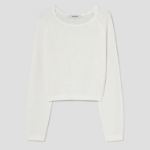 8 seconds Wide Neck Long Sleeve Pullover — Ivory