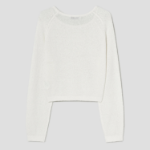 8 seconds Wide Neck Long Sleeve Pullover — Ivory