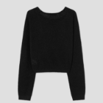 8 seconds Wide Neck Long Sleeve Pullover — Black