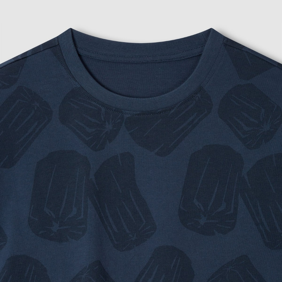JAJU Unisex Cotton Short Sleeve T-Shirt – Navy