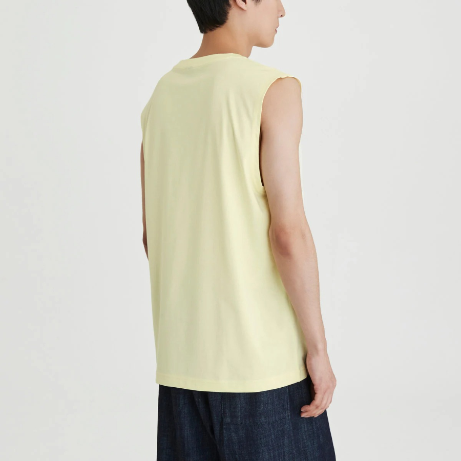JAJU Men’s Quick-Dry Muscle Sleeveless T-Shirt – Yellow
