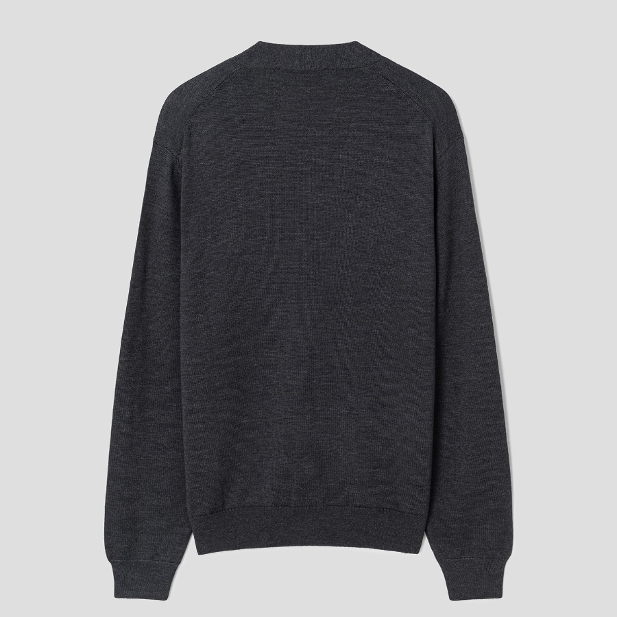 Maison Kitsune Men Double Bold Fox Head Patch Regular Cardigan - Anthracite