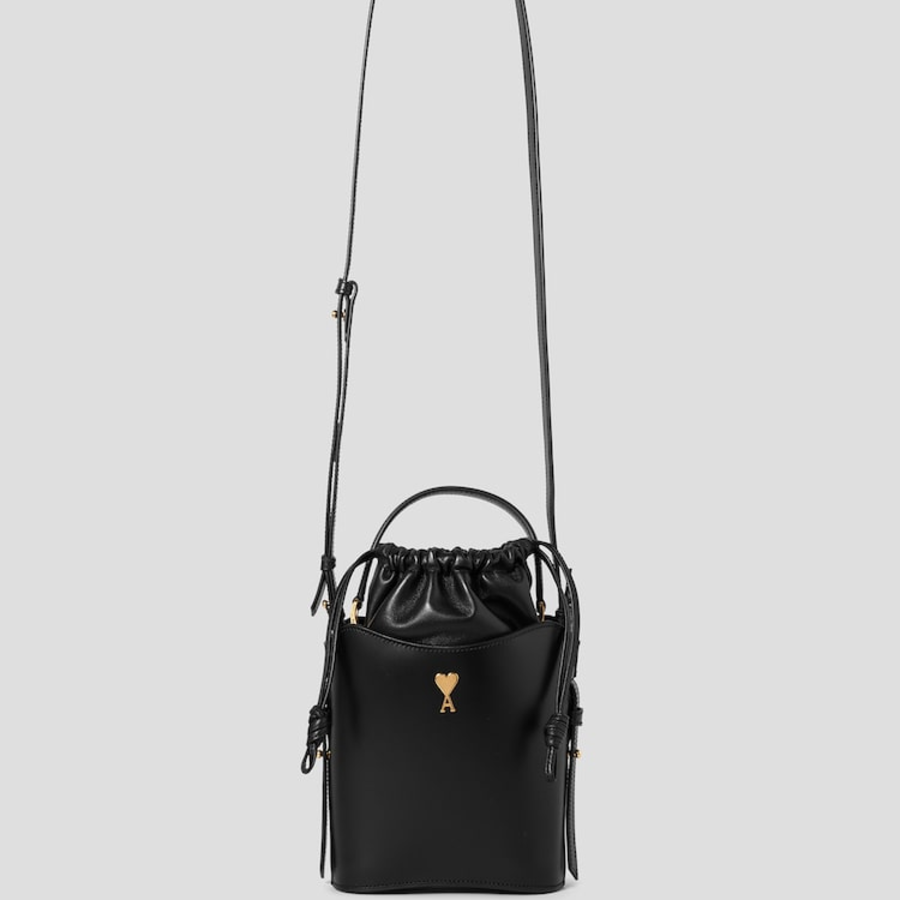 ami (Unisex) Mini Paris Paris Bucket Bag – Black