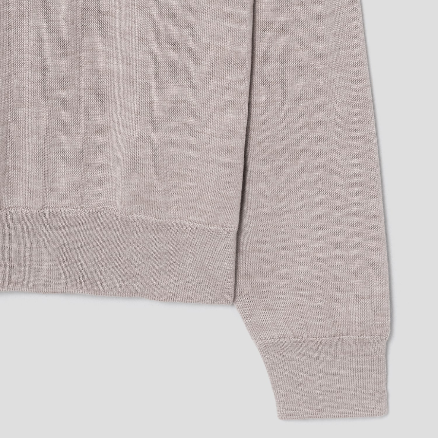 Maison Kitsune Men Bold Fox Head Patch Polo Jumper - Marble