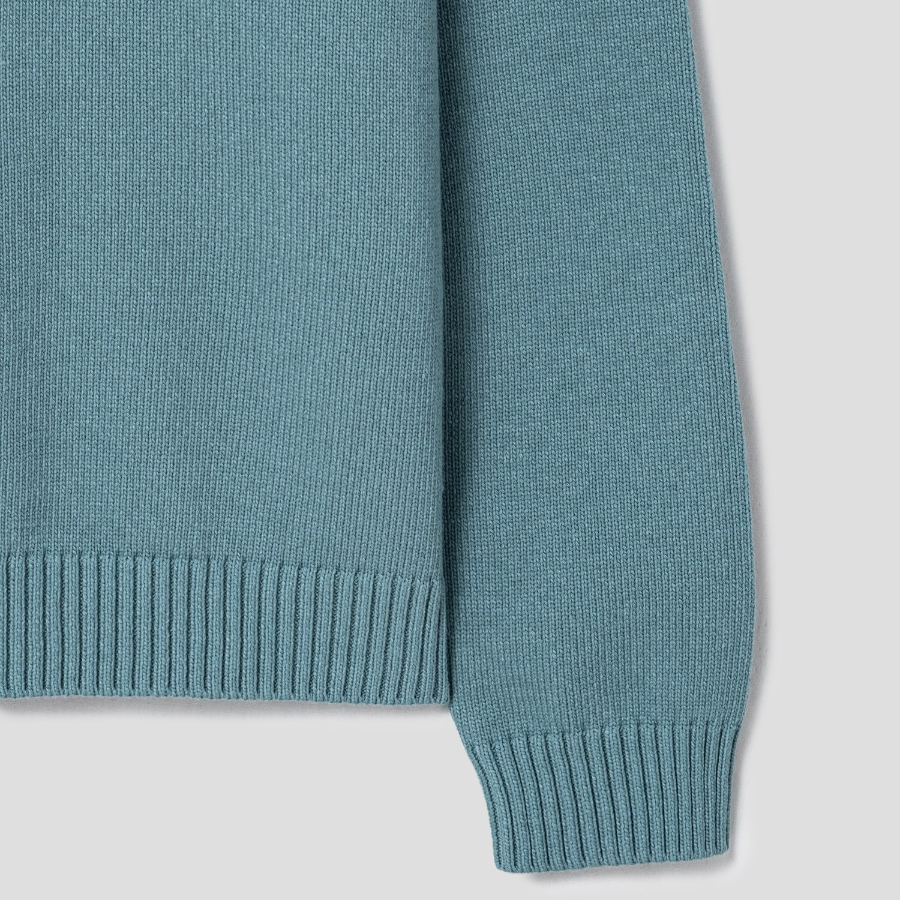 Maison Kitsune Men Bold Fox Head Patch Comfort Cardigan - Soft Teal