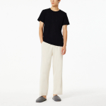 JAJU Men’s Soft Touch Cotton Crewneck Short Sleeve T-Shirt – Black