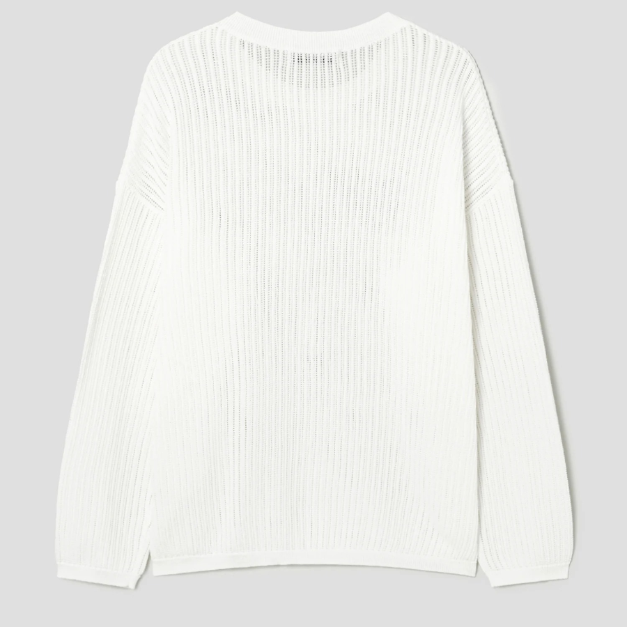 8 seconds Printed Knit Pullover — Ivory
