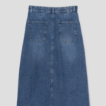 8 seconds Thin Washing Lightweight Denim Long Skirt — Blue