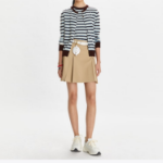 TORY BURCH Cashmere Stripe Tennis Cardigan – Navy