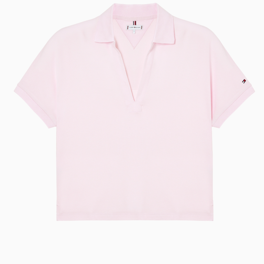 TOMMY HILFIGER [Official Headquarters] Open Collar Short Sleeve Polo Shirt