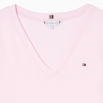 TOMMY HILFIGER [Official Headquarters] Slim V-neck Rib T-shirt