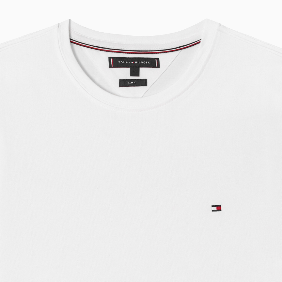 TOMMY HILFIGER [Official Headquarters] Slim Stretch Short Sleeve T-Shirt (T12F6TPO04CMT1YBR)