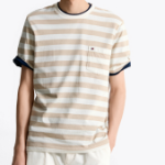 TOMMY HILFIGER [Official Headquarters] Stripe Pocket T-Shirt (T12F1TPO110MT10FA)