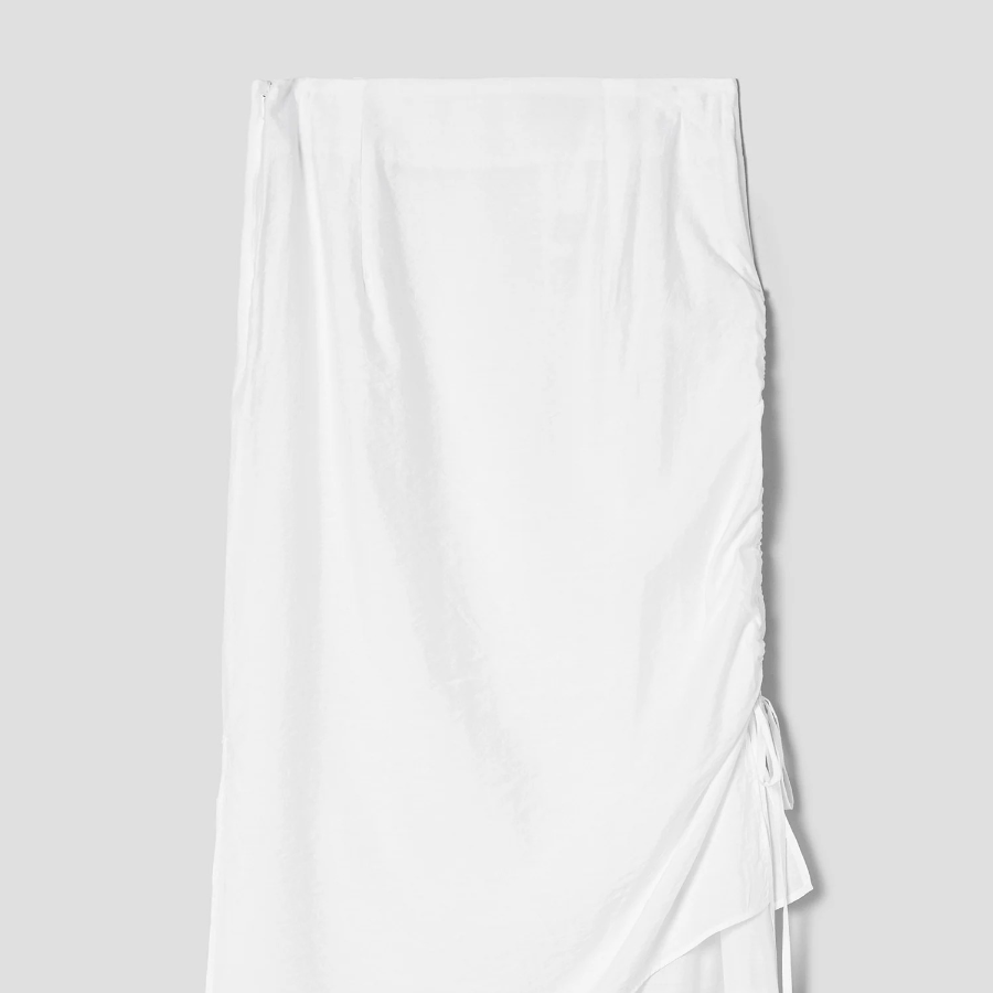 8 seconds Strap Layered Skirt - White
