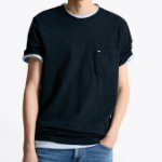 TOMMY HILFIGER [Official Headquarters] Solid Pocket T-Shirt (T12F1TPO110MT1DW5)