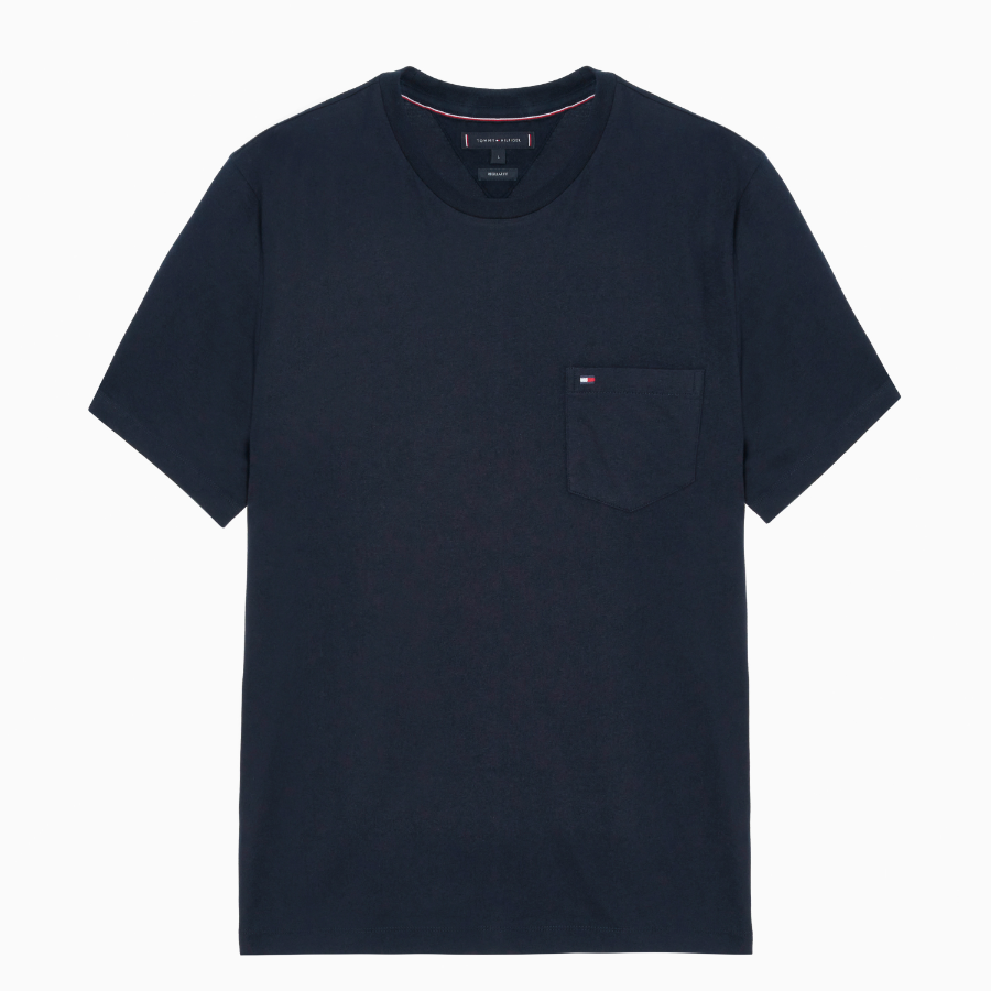 TOMMY HILFIGER [Official Headquarters] Solid Pocket T-Shirt (T12F1TPO110MT1DW5)