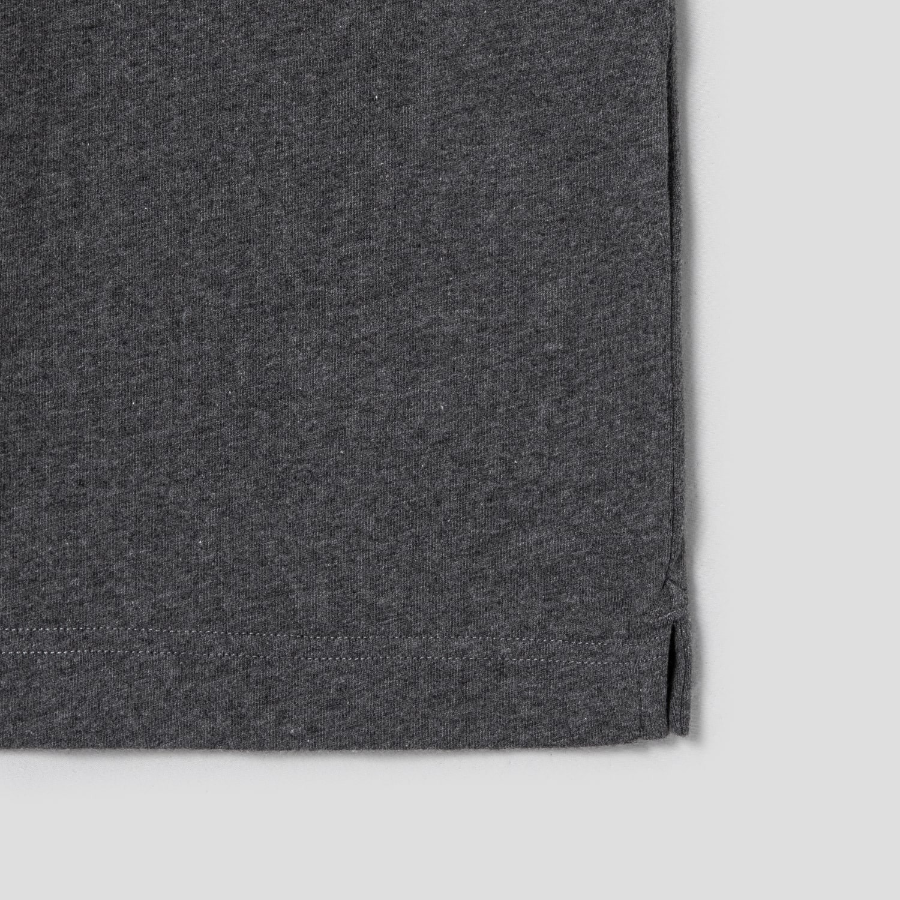 Maison Kitsune Men Bold Fox Head Patch Oversize Tee Shirt - Dark Grey Melange