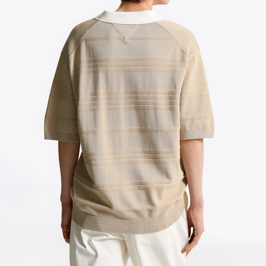 TOMMY HILFIGER [Official Headquarters] Stripe Structure Polo Knit (T12F1KPN240MT2RBT)
