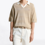 TOMMY HILFIGER [Official Headquarters] Stripe Structure Polo Knit (T12F1KPN240MT2RBT)