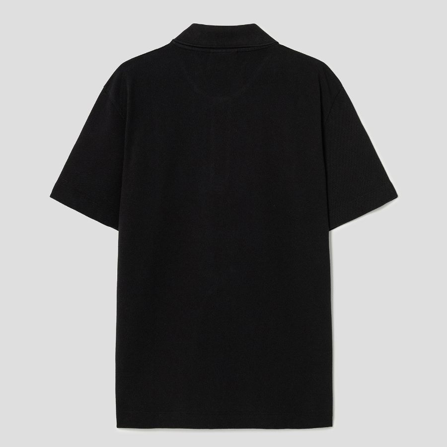Maison Kitsune Men Tonal Fox Head Patch Comfort Polo - Black