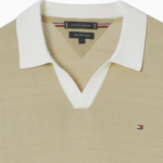 TOMMY HILFIGER [Official Headquarters] Stripe Structure Polo Knit (T12F1KPN240MT2RBT)