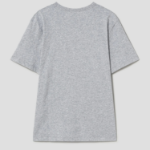 Maison Kitsune Unisex Korean Fox Printed Regular Tee-Shirt - Light Grey Melange