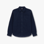 JAJU Men’s Loose Fit Corduroy Shirt – Navy
