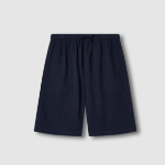 JAJU Summer Double Cotton 5-Piece Pajama Set – Navy