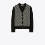 TORY BURCH Silk Front Cardigan – Black