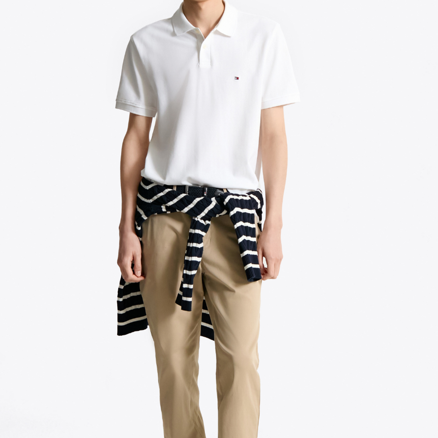 TOMMY HILFIGER [Official Headquarters] 1985 Regular Piqué Shirt (T12F1TKT07CMT2YBR)