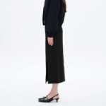 8 seconds Poly Long H-Line Skirt - Black