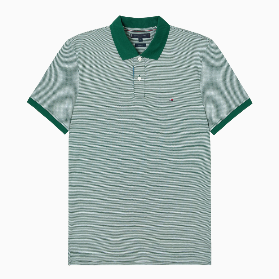 TOMMY HILFIGER [Official Headquarters] Interlock Stripe Polo Shirt (T12F1TKT160MT10CD)