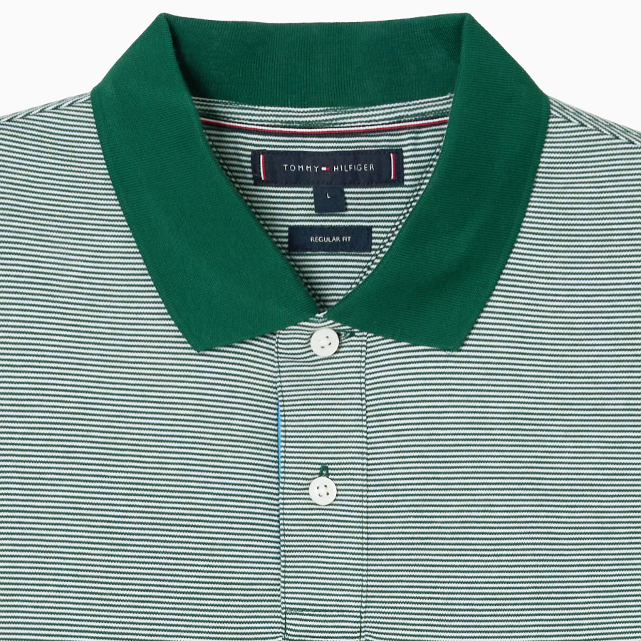 TOMMY HILFIGER [Official Headquarters] Interlock Stripe Polo Shirt (T12F1TKT160MT10CD)