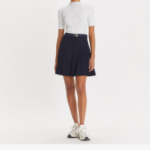 TORY BURCH Stretch Pleated Skirt – Black