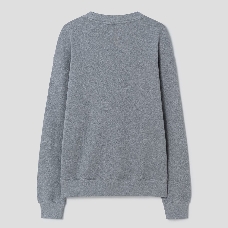 Maison Kitsune Men Bold Fox Head Patch Comfort Sweatshirt - Medium Grey Melange