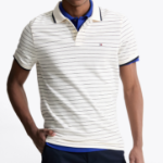 TOMMY HILFIGER [Official Headquarters] Oxford Stripe Polo Shirt (T12F1TKT420MT10FD)