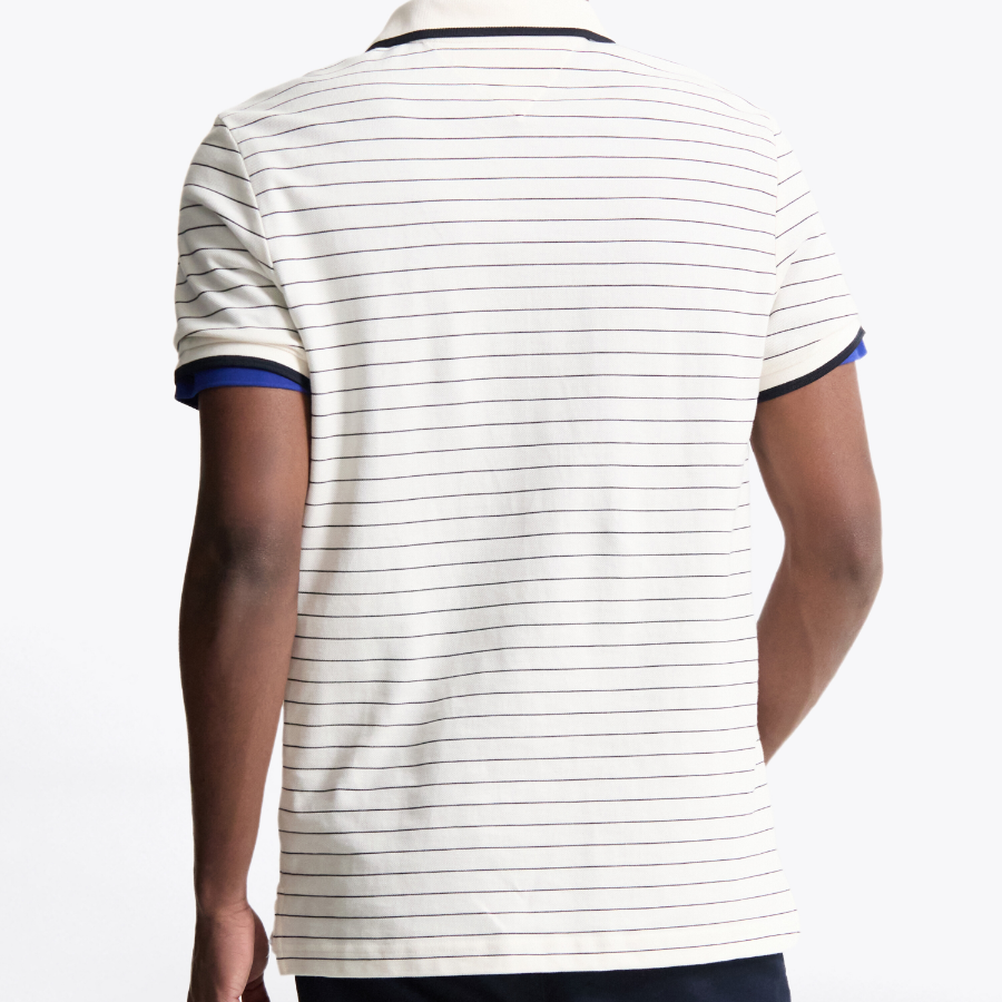 TOMMY HILFIGER [Official Headquarters] Oxford Stripe Polo Shirt (T12F1TKT420MT10FD)