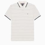 TOMMY HILFIGER [Official Headquarters] Oxford Stripe Polo Shirt (T12F1TKT420MT10FD)