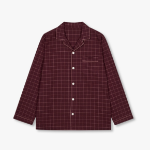 JAJU Flannel Pajama Set – Dark Burgundy