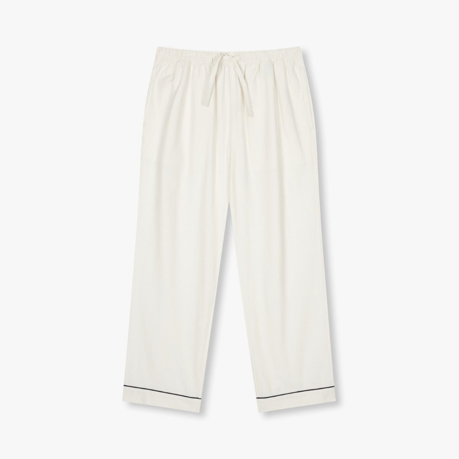 JAJU Flannel Pajama Set – Cream