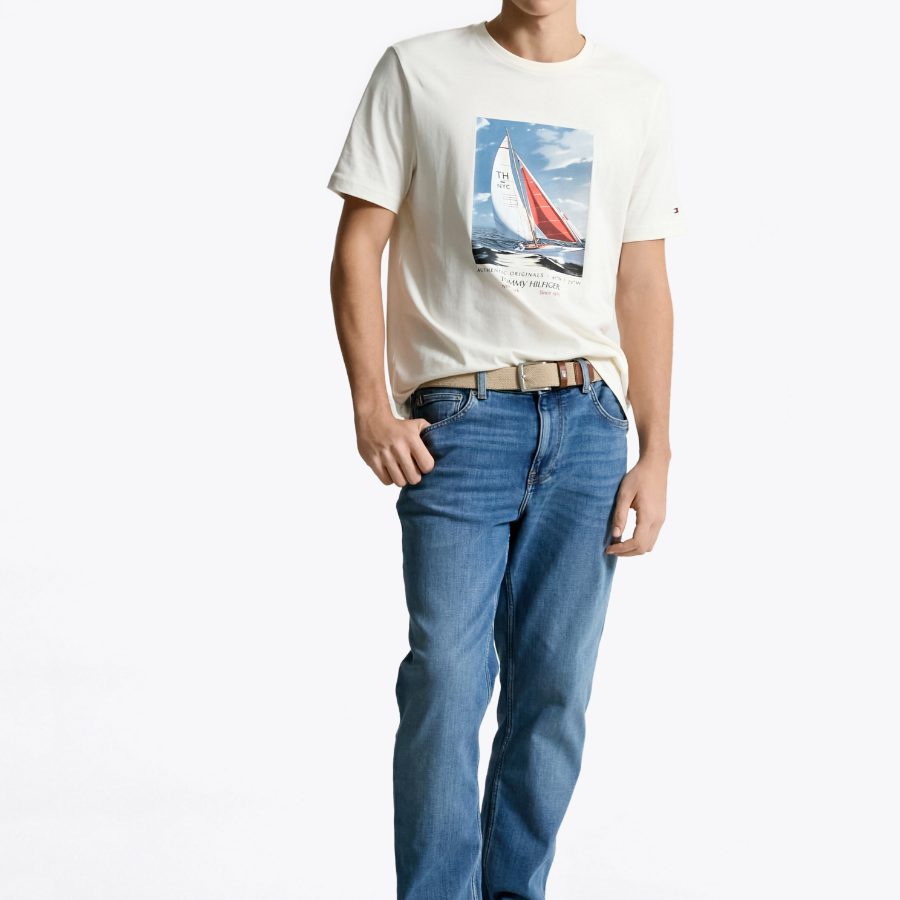 TOMMY HILFIGER [Official Headquarters] Sailing T-Shirt (T12F1TPO510MT1Z00)