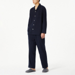 JAJU Flannel Pajama Set – Light Navy