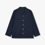 JAJU Flannel Pajama Set – Light Navy