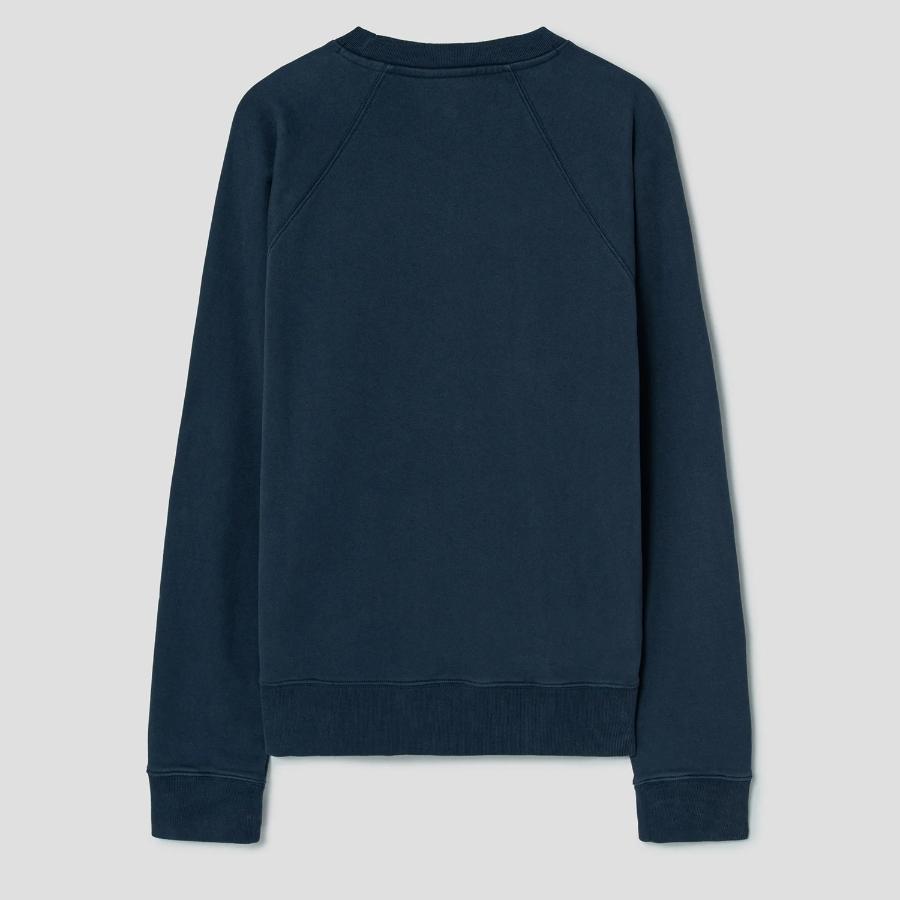 Maison Kitsune Men Tonal Fox Head Patch Oversize Raglan Sweatshirt - Deep Navy