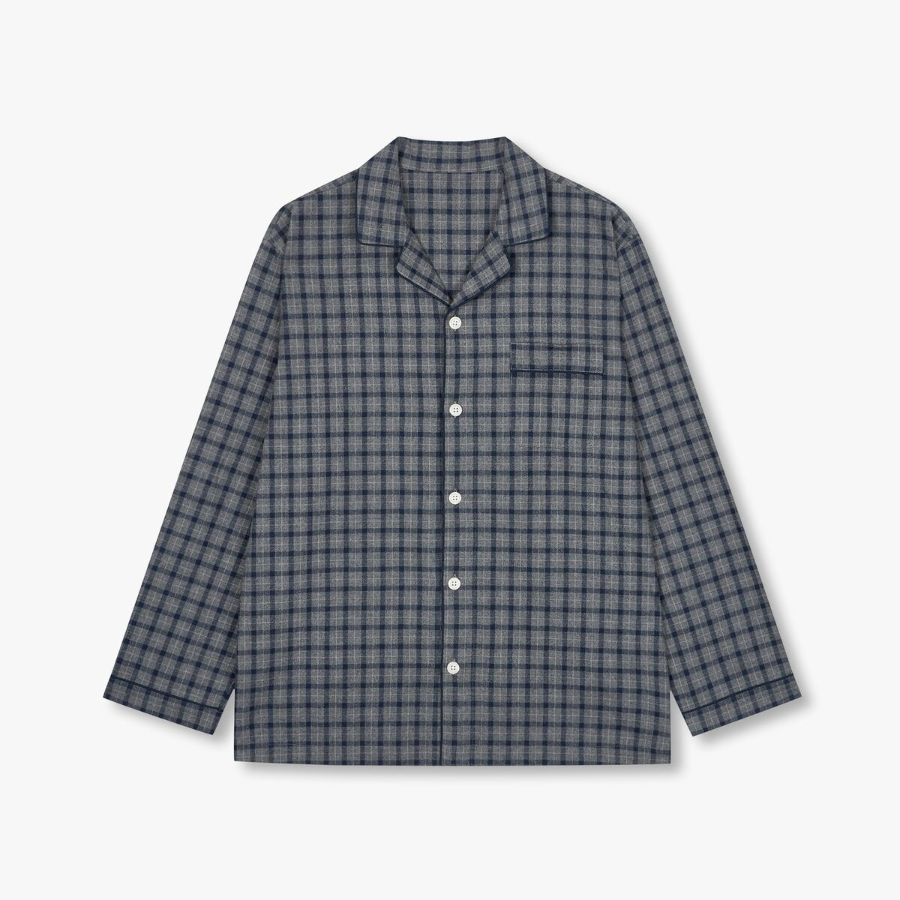 JAJU Flannel Pajama Set – Dark Grey