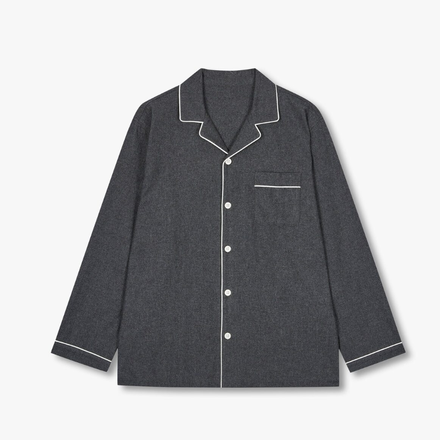 JAJU Flannel Pajama Set – Charcoal