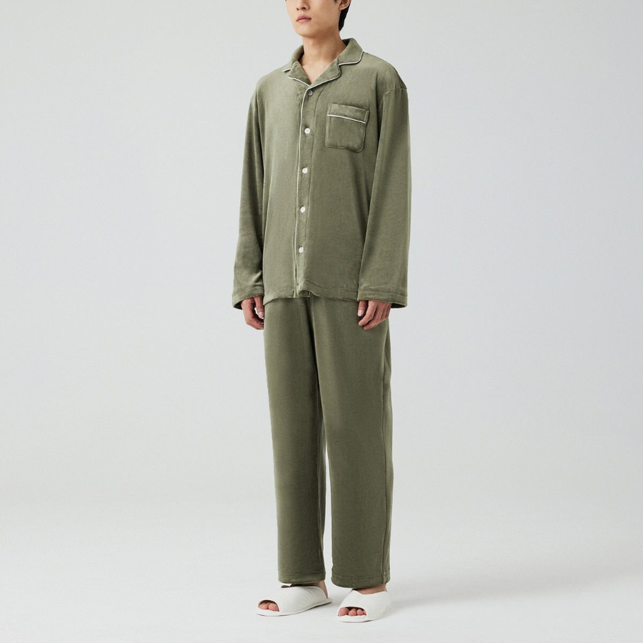 JAJU Mink Fleece Pajama Set – Khaki