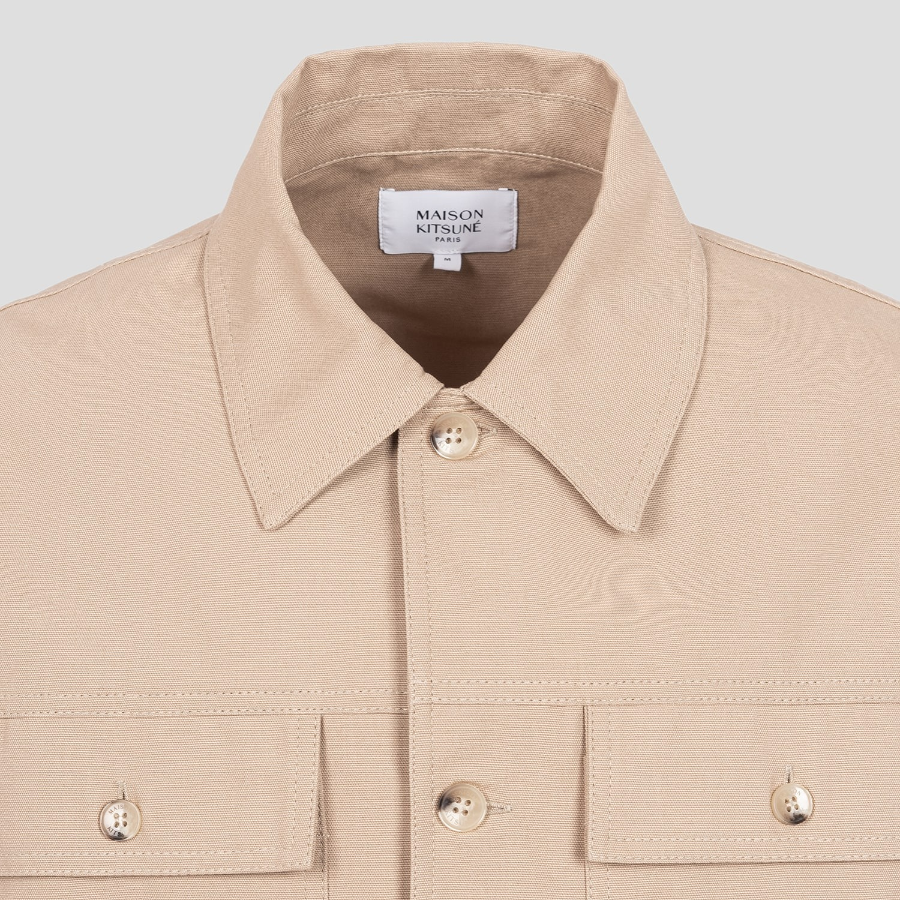 Maison Kitsune Men Workwear Overshirt - Cork