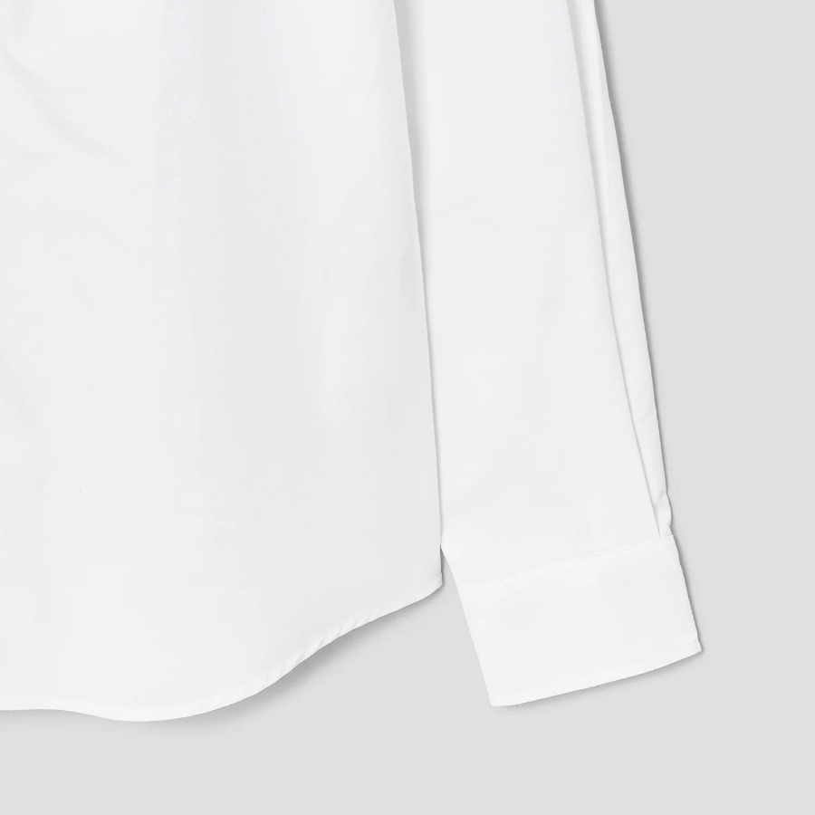 Maison Kitsune Men Fox Head Embroidery Casual Shirt - White