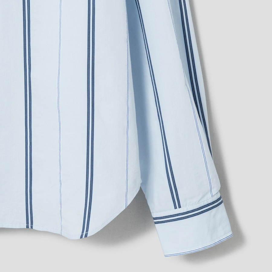 Maison Kitsune Men Relaxed Shirt - Cirrus Blue